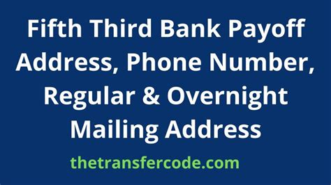 5th third bank payoff phone number. Things To Know About 5th third bank payoff phone number. 